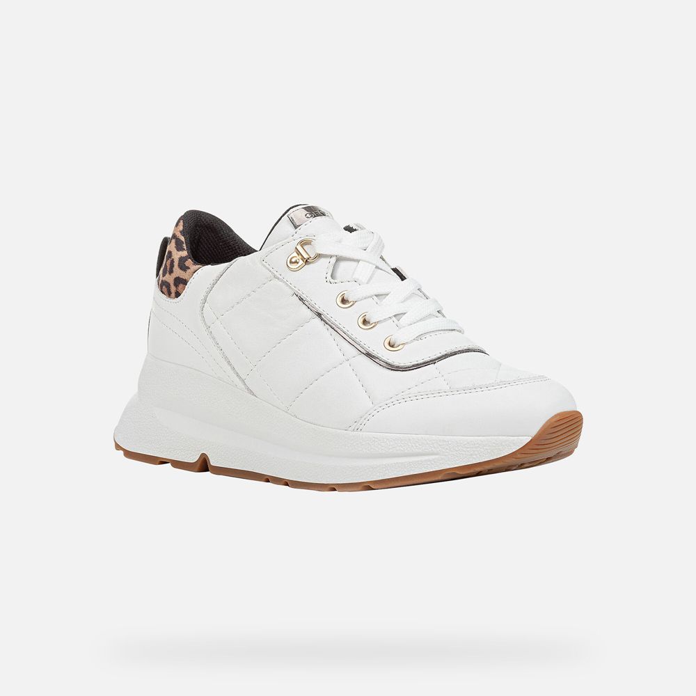 Geox Portugal - Tenis Geox Senhora Desconto - Geox Backsie Branco